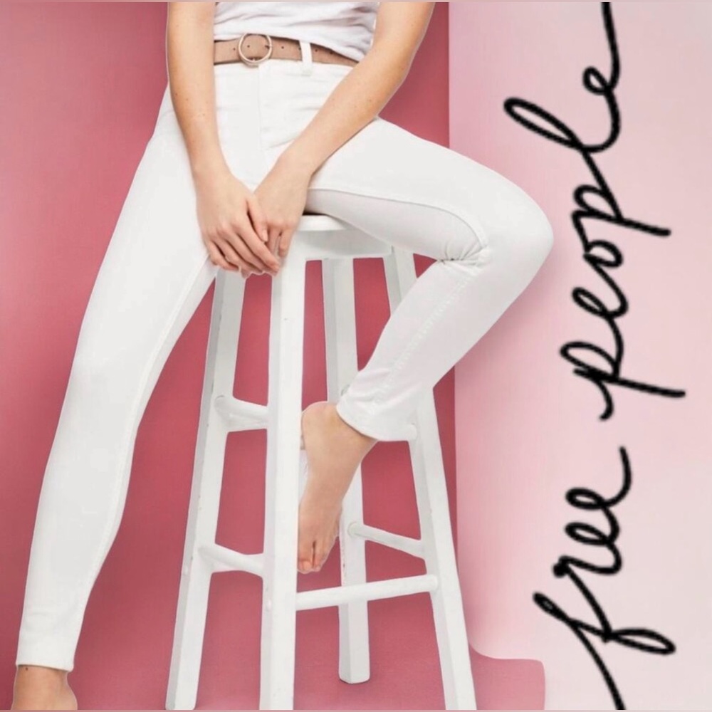 Free People White Skinny Jegging Jean Sz. 27